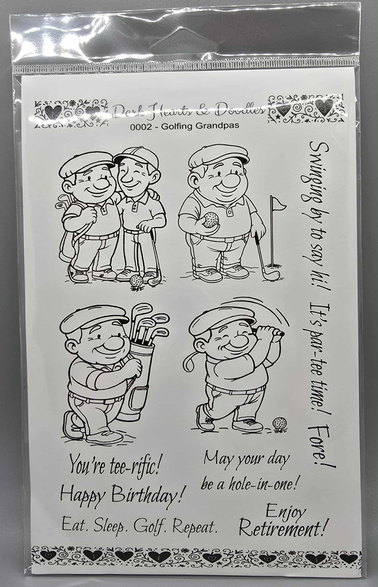 Golfing Grandpas Stamp Set