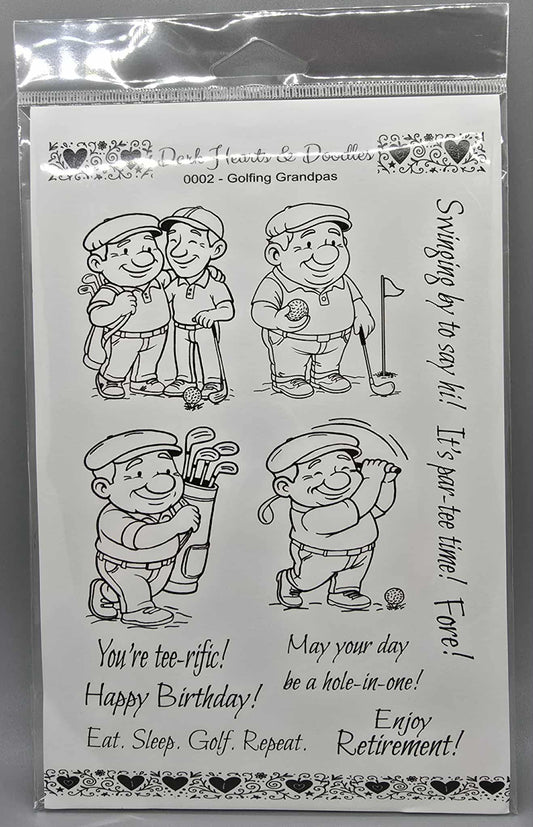Golfing Grandpas Stamp Set