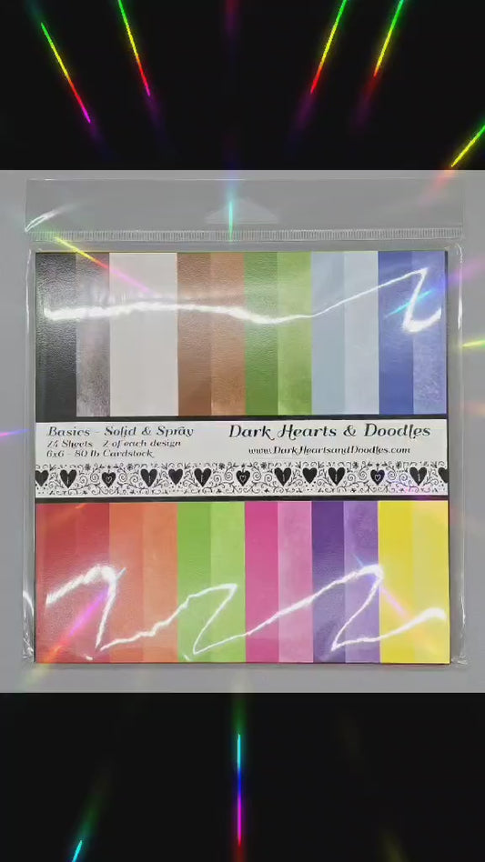 Basics Solids & Sprays 6x6 Cardstock
